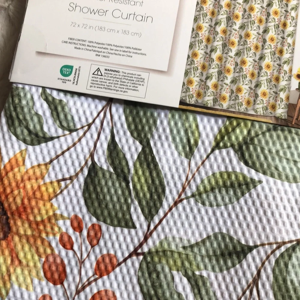 Sunflower Water Resistant Shower Curtain